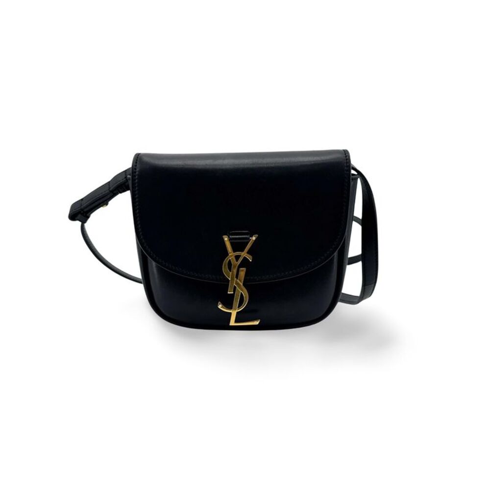 Saint Laurent Kaia Small Satchel Bag Black Gold Hardware